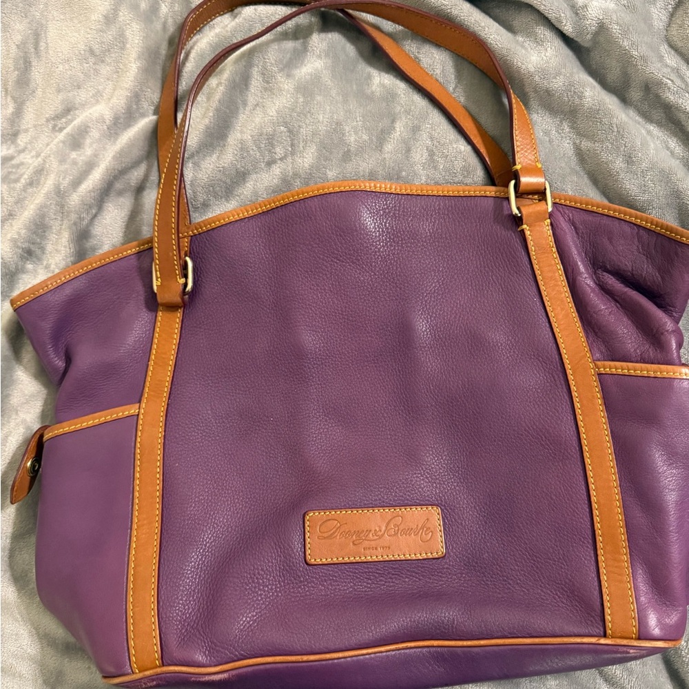Dooney & Bourke Purple and Tan Women's Bag